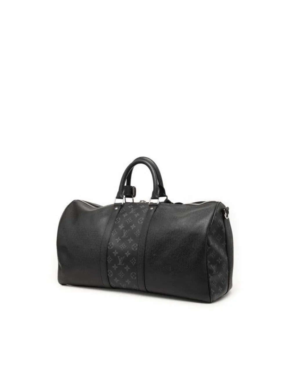 Louis Vuitton Taigarama Keepall Bandouliere 50 Boston Bag 2-Way Noir Black Gray